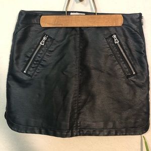 Urban Outfitters Black leather mini skirt